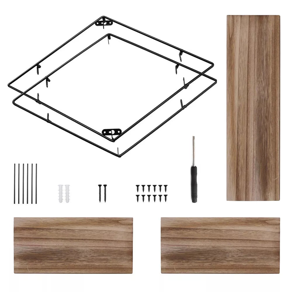 3-Tier Geometric Diamond Floating Wall Shelf
