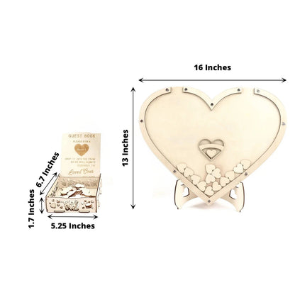 Home Collection Natural Wooden Heart Drop Top Frame 13"