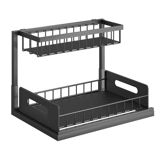 Home Collection 2-Tier Under Sink Organizer Sliding Drawer