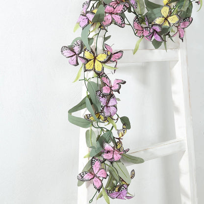 Home Collection 3-Pack Assorted Faux Butterfly Flower Garlands