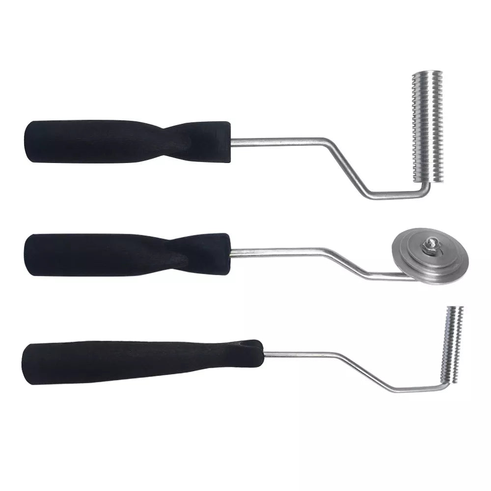 3-Piece Fiberglass Bubble Paddle Laminating Roller Tool Kit