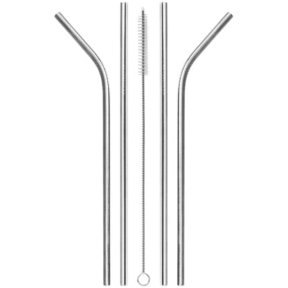 8 Pack Reusable Stainless Steel Metal Drinking Straws
