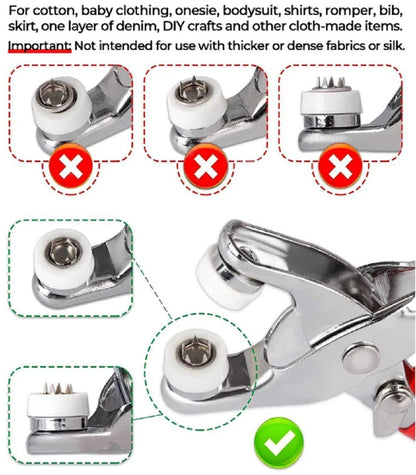 200-Pack Metal Snap Button Kit with Fastener Plier