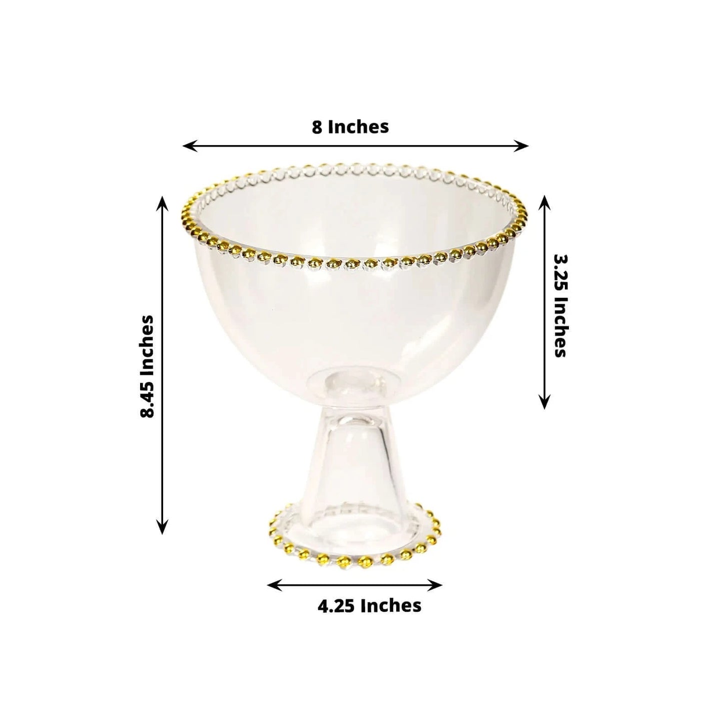 Clear Pedestal Bowl Glass Flower Vase