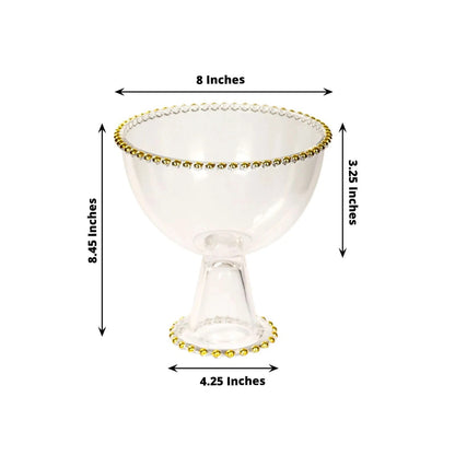 Clear Pedestal Bowl Glass Flower Vase