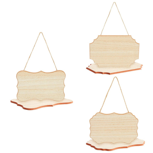 6-Pack Unfinished MDF Wood Plaques with Jute Rope