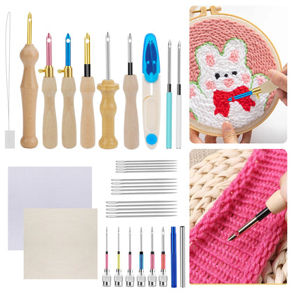 35pcs DIY Punch Needle Magic Embroidery Pen Set