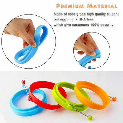 4-Pack Silicone Egg Frying Rings