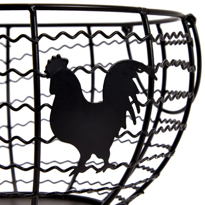 Rustic Black Wire Egg Basket