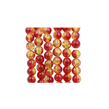 200 Pack 8mm Crackle Lampwork Glass Beads