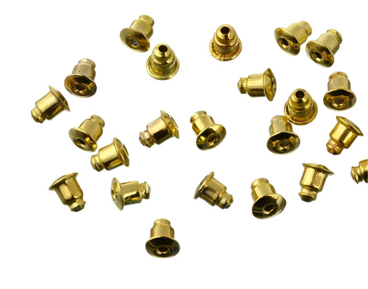 200pcs Stud Earring Backs – Bullet Barrel Ear Nut Stoppers