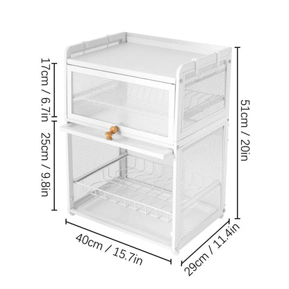 3-Tier Dish Drainer Rack Kitchen Drying Rack with Utensil Holder