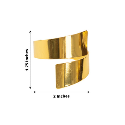 Home Collection 4-Pack Gold Swirl Decorative Metal Napkin Rings
