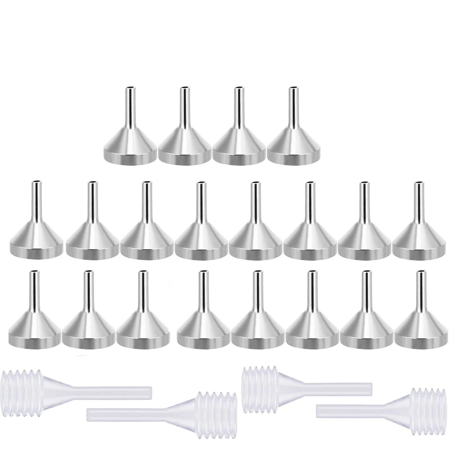 12× / 24× Mini Metal Funnels with Pipettes