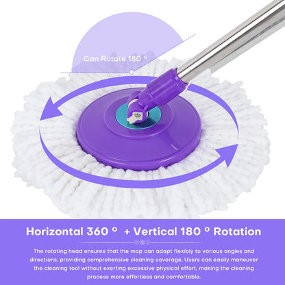 360° Rotating Spinning Mop Pole Handle Replacement – Purple
