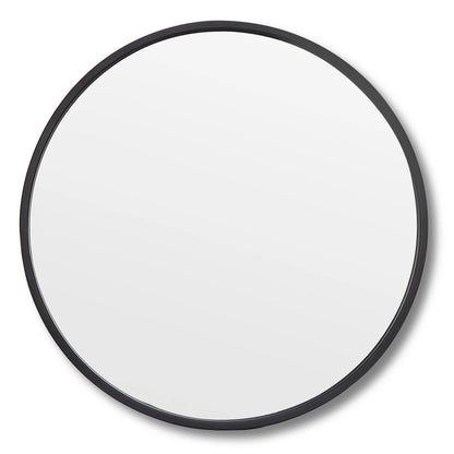 Home Collection 2 Pack 18" Round Black Wall Mirrors