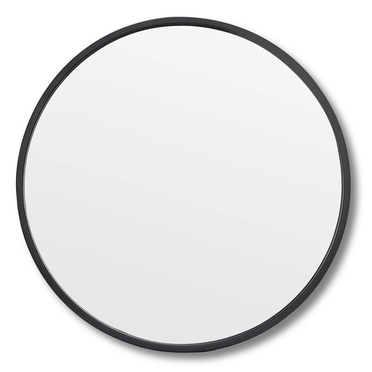 Home Collection 2 Pack 18" Round Black Wall Mirrors