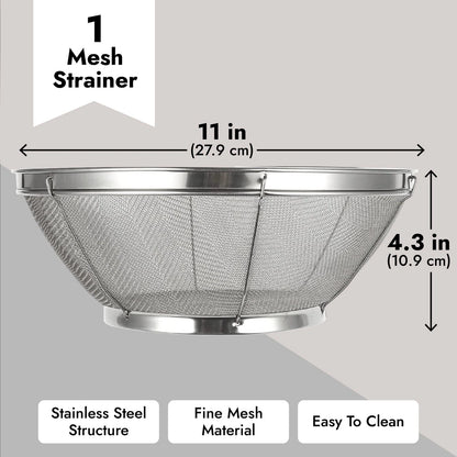 Large 11” Fine Mesh Strainer