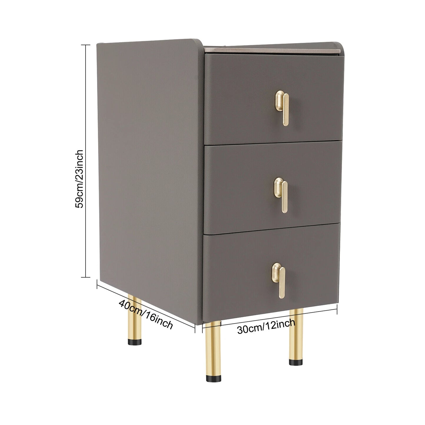 Bedside Cabinet with Drawers – Narrow Nightstand