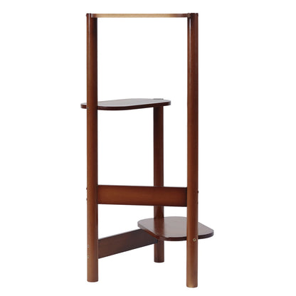 3-Tier Bamboo Corner Plant Stand Display Shelf