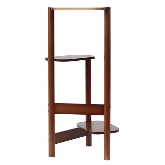 3-Tier Bamboo Corner Plant Stand Display Shelf