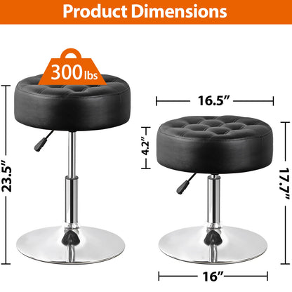 2 PCS Round Vanity Stool for Makeup Room