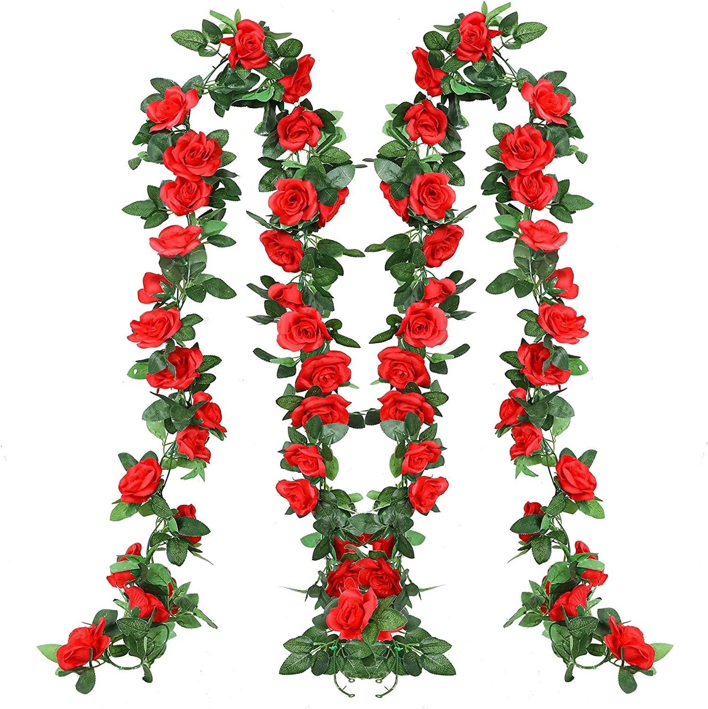 Home Collection Artificial Rose Vine Garland 7.5 Ft Hanging Silk Rose Ivy