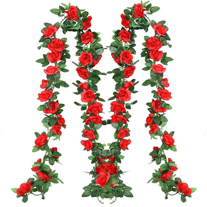 Home Collection Artificial Rose Vine Garland 7.5 Ft Hanging Silk Rose Ivy