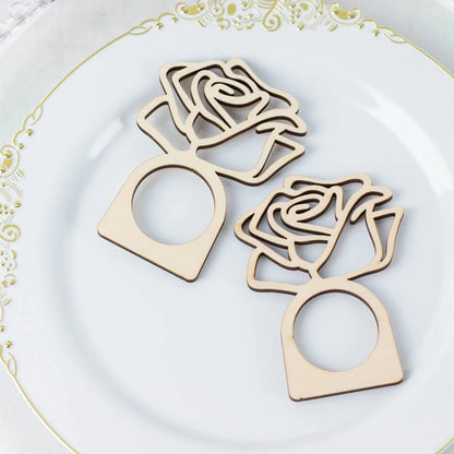 Home Collection 10 Natural Wood Napkin Rings