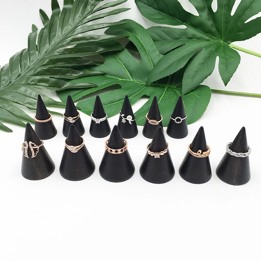 10–20 Pc Wood Cone Ring Holder