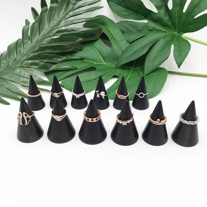 10–20 Pc Wood Cone Ring Holder