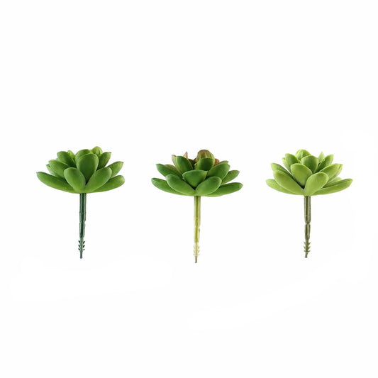 Home Collection 3PCS 3" Green Faux Succulent Sprays
