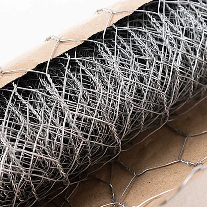 Home Collection 16 ft x 12 in Silver Hexagonal Galvanized Metal Craft Wire Mesh