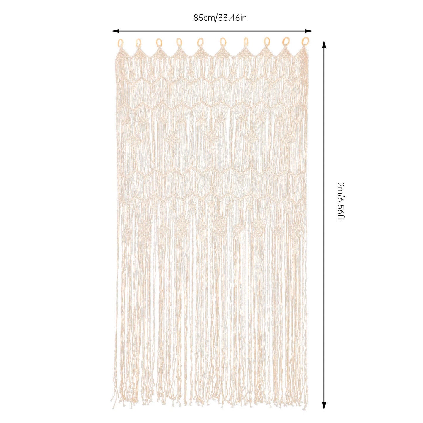 Large Handmade Macrame Curtain