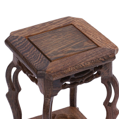 Vintage-Inspired Bonsai Base – Wood Art Deco Rack
