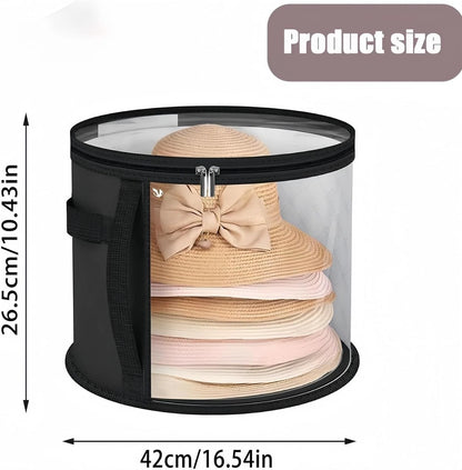 7-Hat Capacity Foldable Hat Organizer with Clear Window