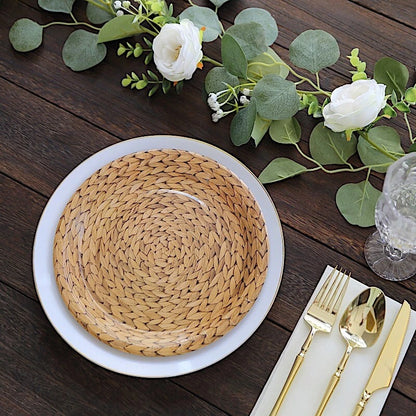 Home Collection 25-Pack 9" Rattan Print Paper Dinner Plates