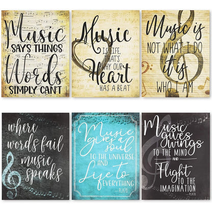 Music Classroom Posters with Inspirational Quotes