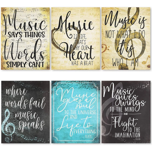 Music Classroom Posters with Inspirational Quotes