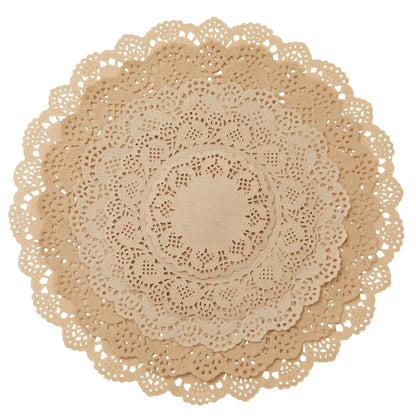 250 Pack Brown Round Paper Doilies