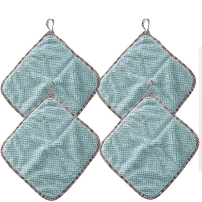 4× Coral Velvet Dish Cloths