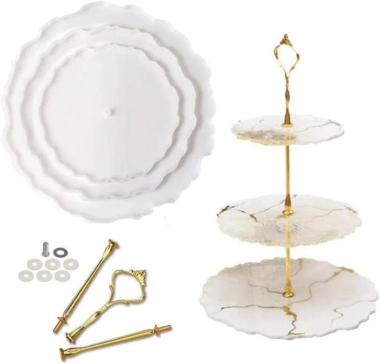 3-Tier Thick Epoxy Resin Cake Stand Mold