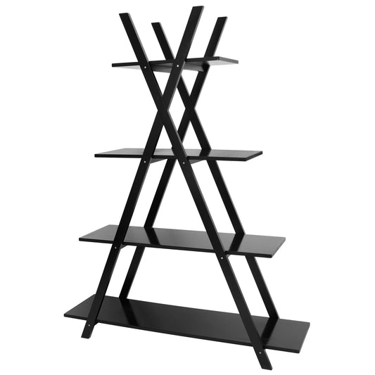 High-Quality 4-Tier A-Frame Ladder Bookshelf