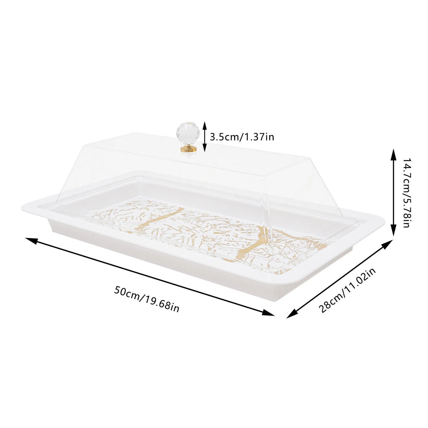 Acrylic Cake Stand Serving Tray with Lid