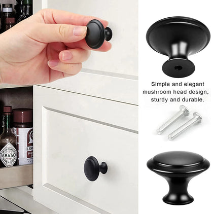 40PCS Black Drawer Knobs