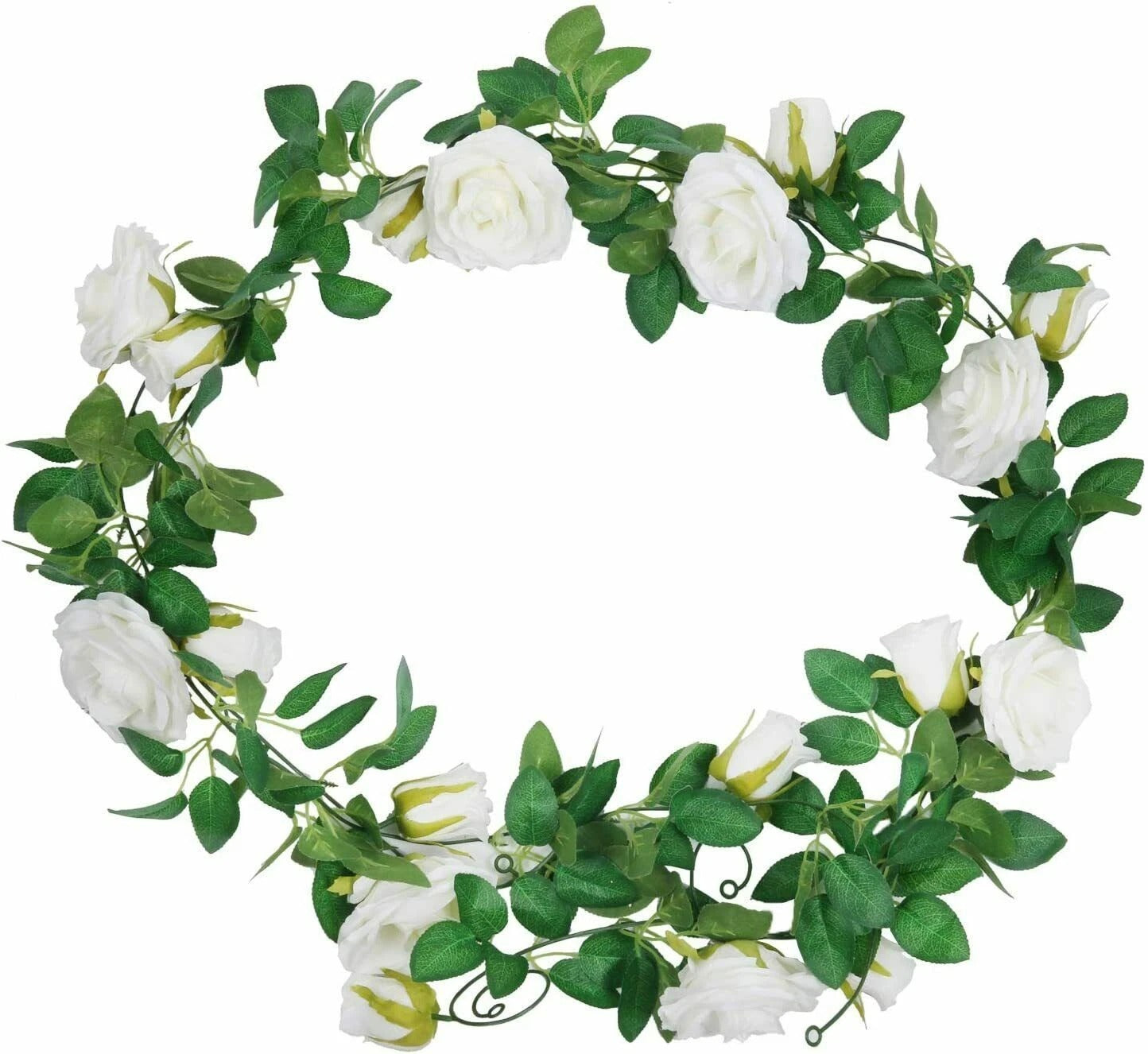 Home Collection Artificial Rose Vine Garland 7.5 Ft Hanging Silk Rose Ivy