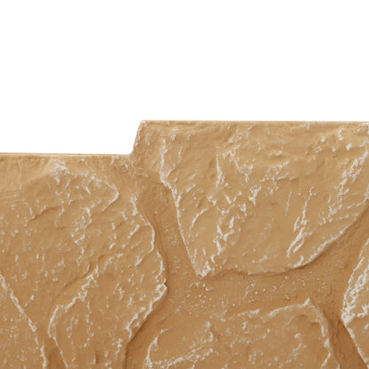 3D Faux Stone PU Wall Panel – Light Brown