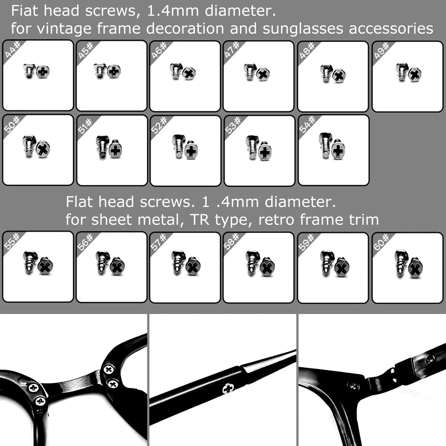 Eyeglass and Sunglasses Screw Nut Nose Pad Optical Repair Tool Kit