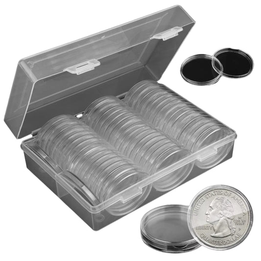50pcs 40.6mm Coin Storage Holder Box