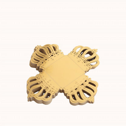 Home Collection Gold 50-Pack Metallic 4" Crown Mini Square Cupcake Liners
